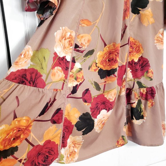 Umgee Floral Lace Tiered Dress - Picture 6 of 8